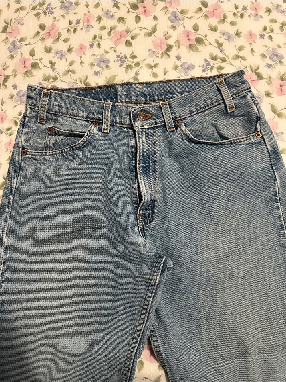 Levi's High-Rise Light Blue Straight Leg Jeans